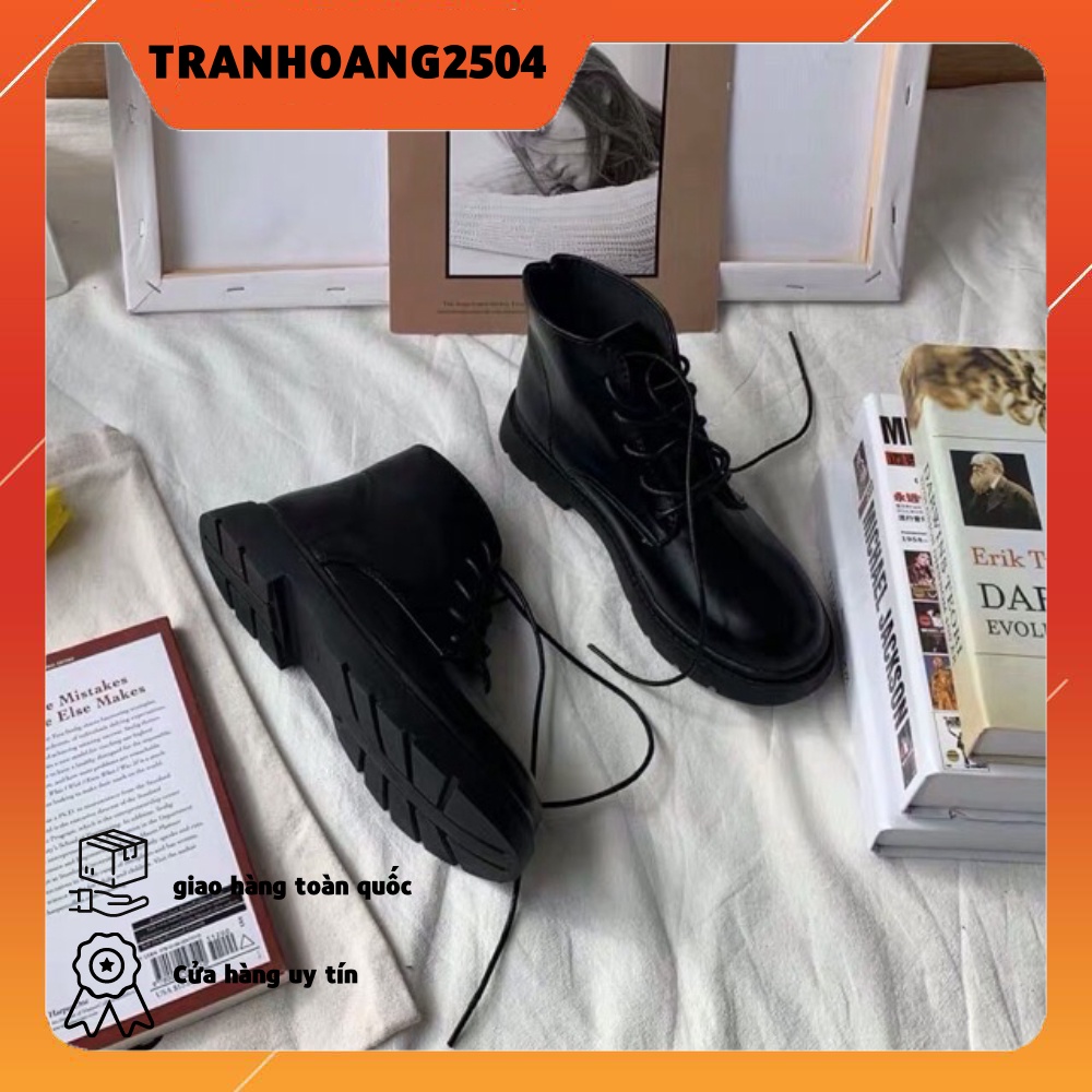 [ SẴN HÀNG - SHIP NGAY ] Giày ulzzang boots cổ cao đơn giản ảnh thật cuối