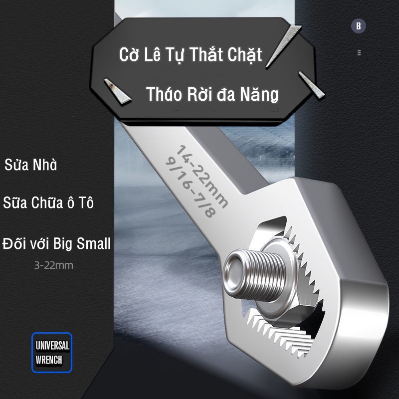 Chìa Vặn Đai Ốc Hai Đầu Đa Năng Có Thể Điều Chỉnh
