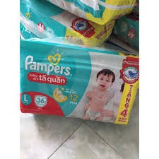 Bỉm Pamper dán/ quần đủ size L30/M34/L36/L54/M40/M60/NB52