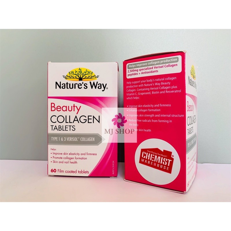 Viên uống bổ sung collagen Nature’s Way của Úc loại 60 viên