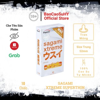 Bao cao su sagami xtreme superthin - mỏng - kiểu truyền thống - hộp 10 cái