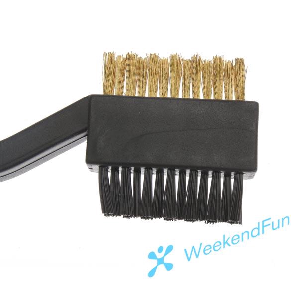 Bàn chải làm sạch gậy đánh golf bằng đồng 2 mặt