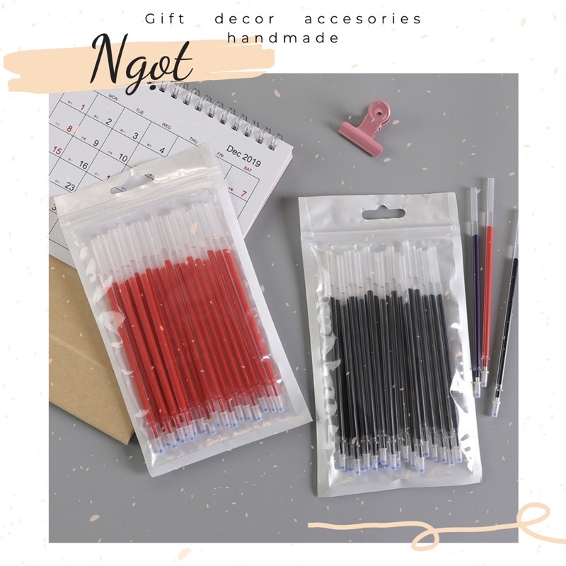 Set 5c Ruột Bút Bi Nước Đen/Xanh/Đỏ
