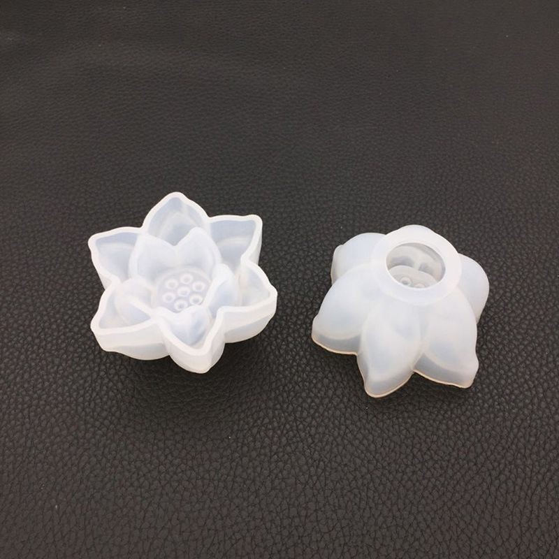 Khuôn Nhựa Resin Làm Trang Sức Hình Hoa Sen Lớn 3d