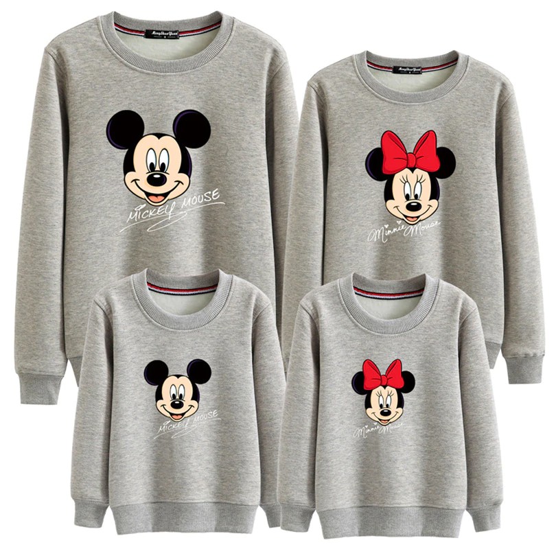 Áo Hoodie Gia Đình Familylove - Áo Hoodie Gia đình Mickey Dễ Thương Chất Liệu Nỉ Da Cá Cao Cấp