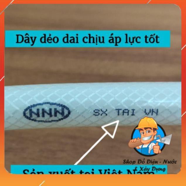 Dây cấp nước bằng nhựa - tán bằng thau mạ inox
