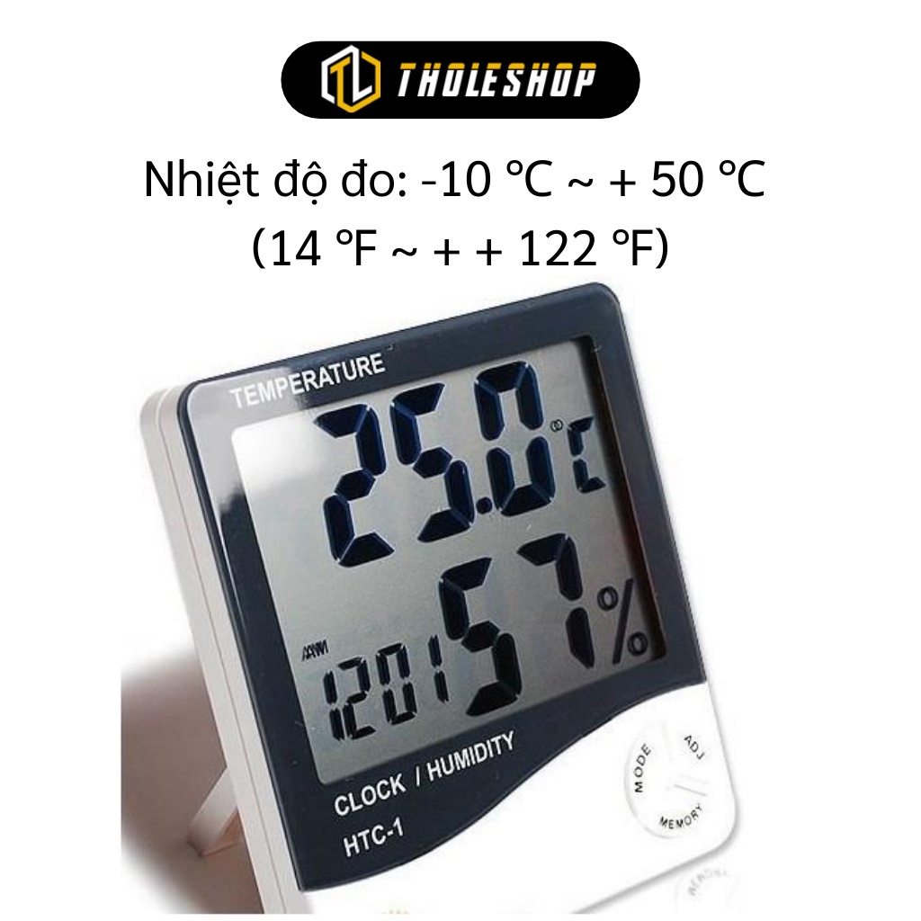 Nhiệt Kế - Máy Đo Nhiệt Độ Độ Ẩm Không Khí Trong Phòng Tích Hợp Đồng Hồ Điện Tử 3361