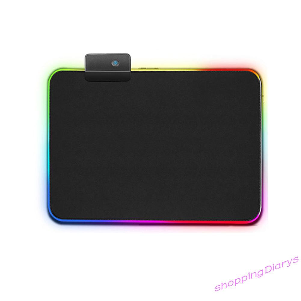 ✤Sh✤ Gaming Mouse Pad Computer RGB LED Luminous Mousepad Carpet PC Desk Play Mat