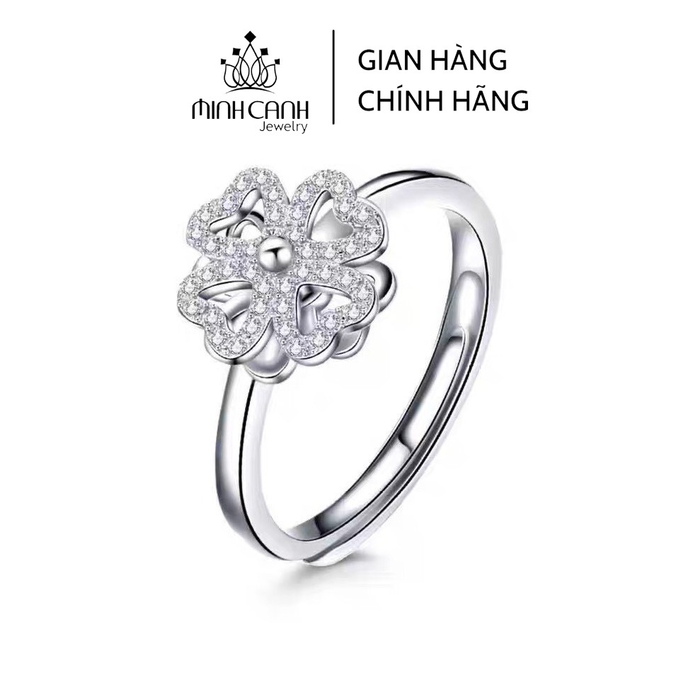Nhẫn Bạc Cỏ 4 Lá Xoay 360 Độ Độc Đáo - Minh Canh Jewelry