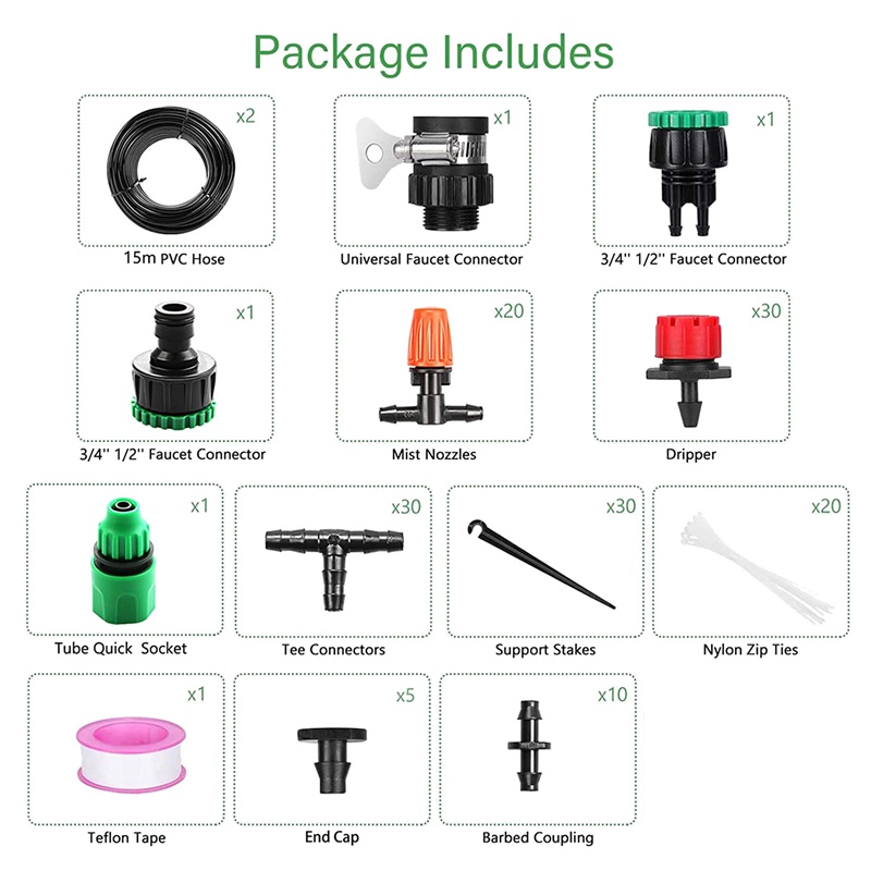 Hệ Thống Tưới Nước Nhỏ Giọt Tự Động 30M