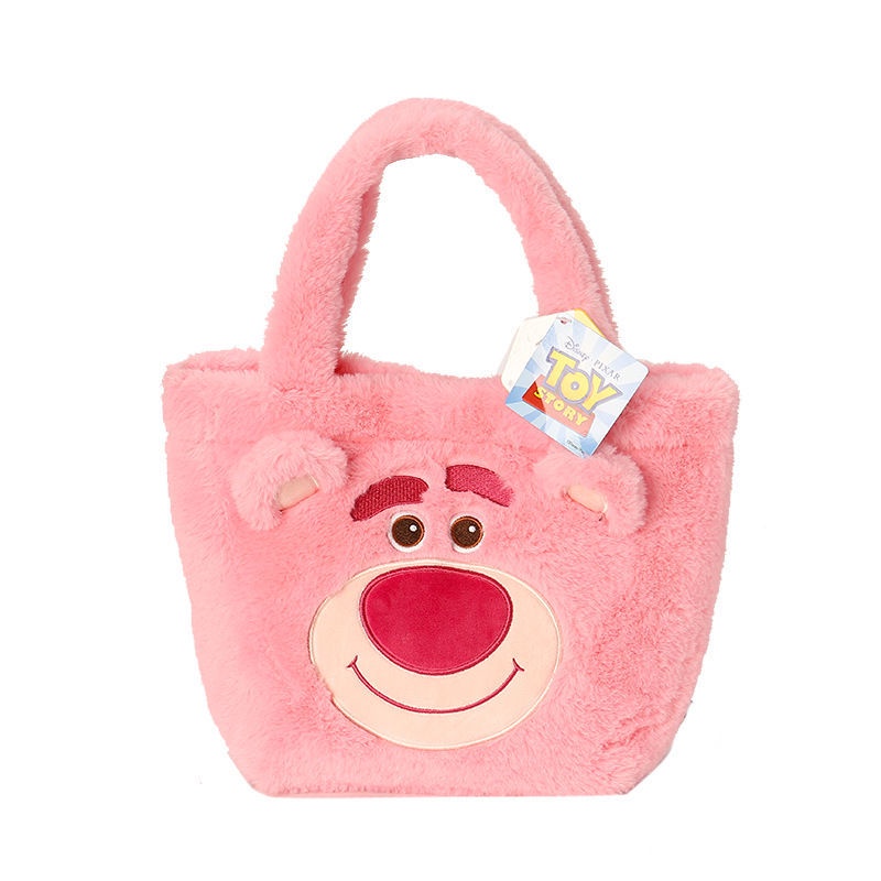 Túi Xách Tay Bằng Nhung Lông Thiết Kế Hình Hoạt Hình Dễ Thương Dành Cho