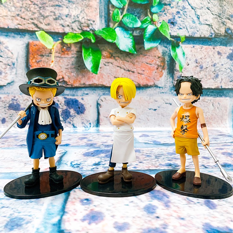 Mô hình để bàn 5 nhân vật One Piece siêu dễ thương kèm chân đế, cao 15cm