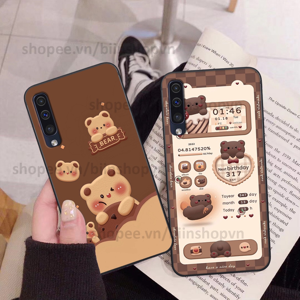Ốp Samsung A30s / A50 / A50s / A70 in hình gấu chocolate kẹo ngọt siêu đẹp siêu xinh