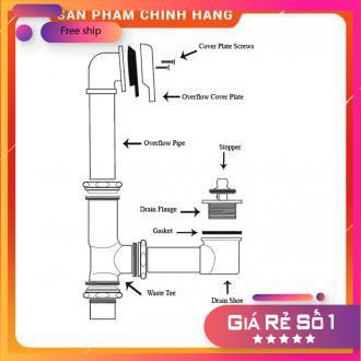 Bộ xả bồn tắm nằm,xả thoát nước bồn tắm bằng đồng 100% cao cấp