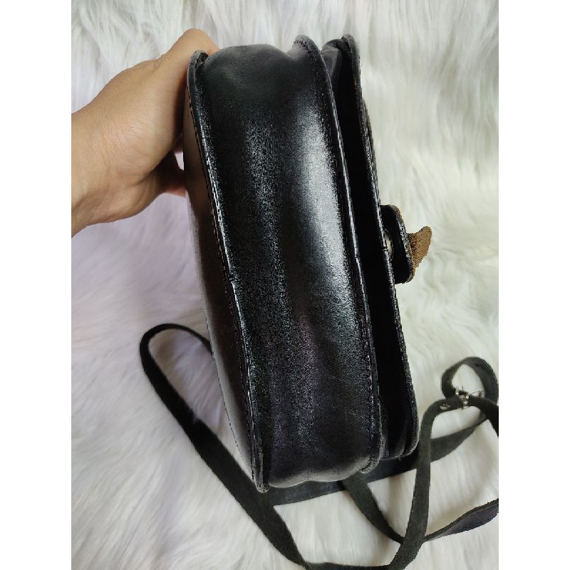 Túi đeo chéo da thật