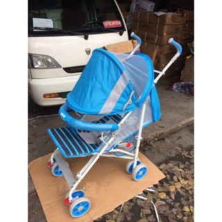 [Trợ giá] Xe đẩy du lịch 1 chiều 3 tư thế gấp gọn (mái che, bảo hiểm, giỏ đồ)