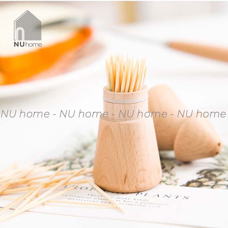 nuhome.vn | Hủ tăm gỗ hình nầm và hình cây thông được thiết kế mộc mạc với chất liệu gỗ tự nhiên cao cấp