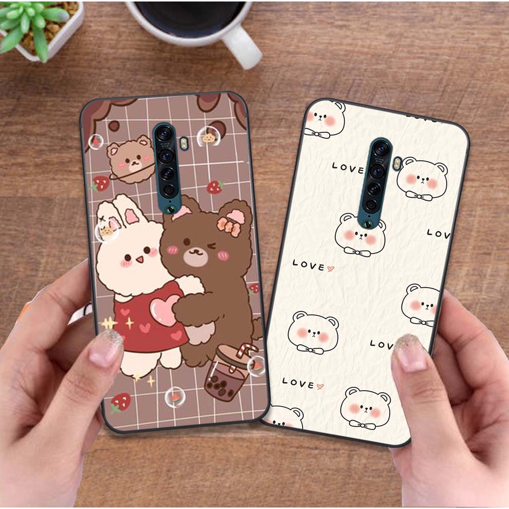 Ốp lưng điện thoại OPPO RENO 2 / NEO F2 in hình Gấu siêu dễ thương.
