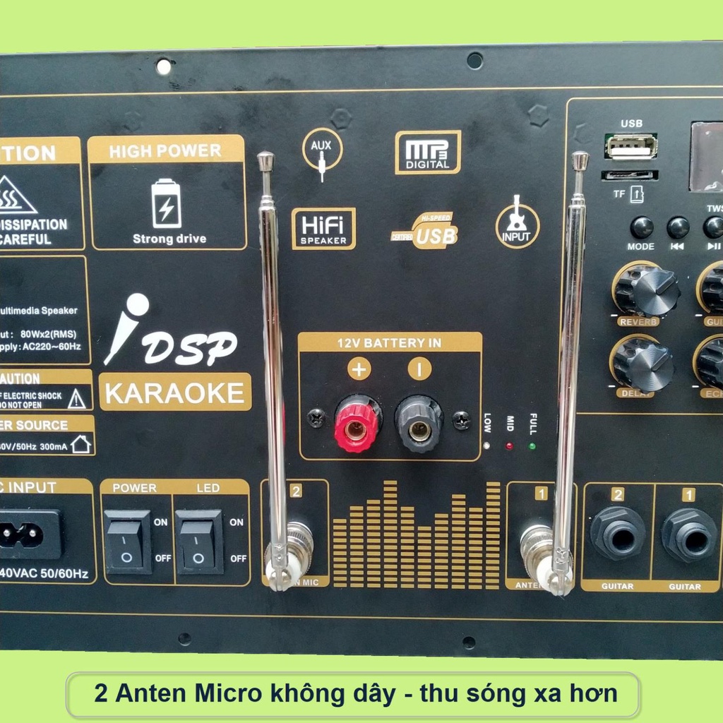 Mạch loa kéo Reverb 2 kênh độc lập 2 IC TPA3116D2 150W + 150W cho loa kéo 4 tấc đôi hoặc 3 tấc đôi