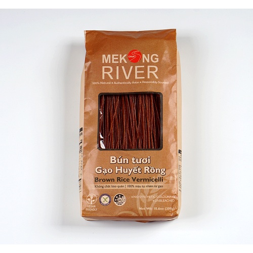 Bún tươi sấy khô gạo Huyết Rồng MEKONG RIVER không chất bảo quả, phụ gia an toàn cho sức khoẻ đóng gói 300g