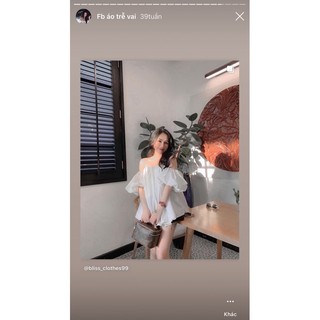Áo trễ vai trắng