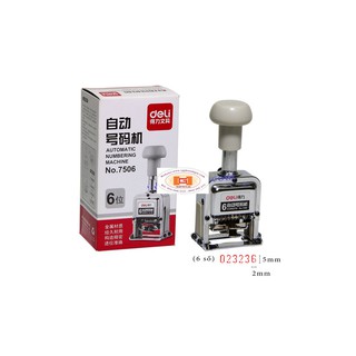 Máy dập dấu nhảy 6 số Deli