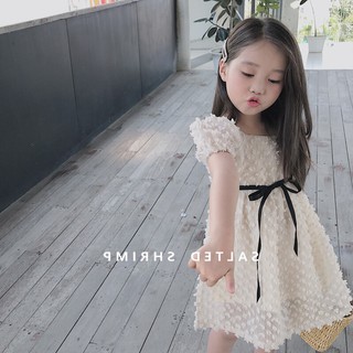 Váy voan công chúa tay bồng
