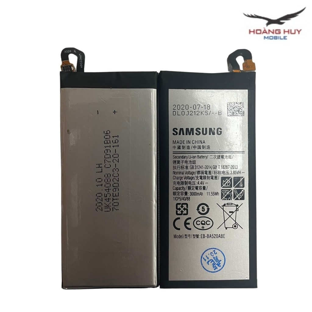 Pin Samsung Galaxy A520 / A5  / EB-BA520ABE Dung Lượng 3000mAh Hàng Zin Nhập Khẩu Bảo Hành 6 Tháng 1 Đổi 1