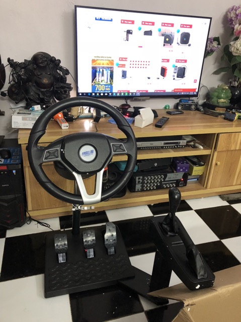 Vô lăng chơi game Victor 1 quay 900-1080 độ chơi game city car game ets2 need for speed học lái xe đua xe