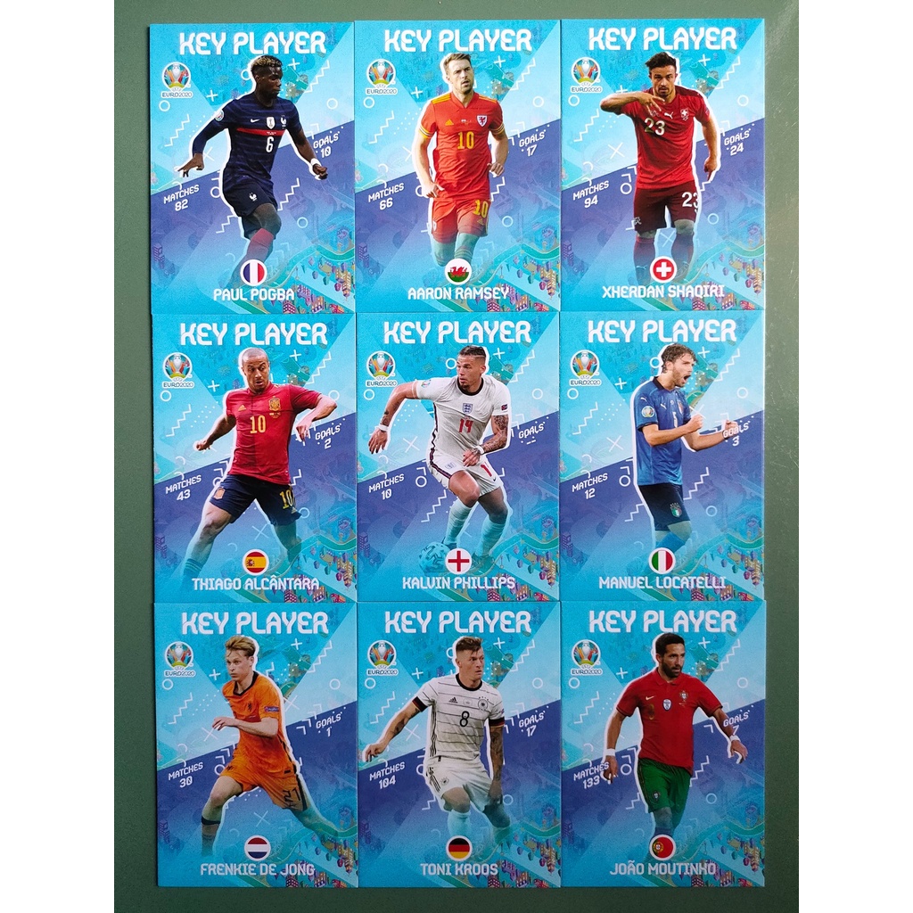 Thẻ SKY EURO 20 KEY PLAYER | Paul Pogba Toni Kroos De Jong Ramsey K Phillips Moutinho Locatelli Thiago Alcantara Shaqiri