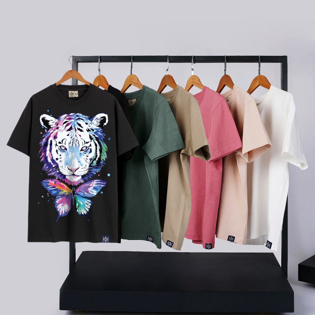 Áo thun nữ unisex Hổ bạc trắng chất lừ BB3801 phông Hàn Quốc local brand MVR