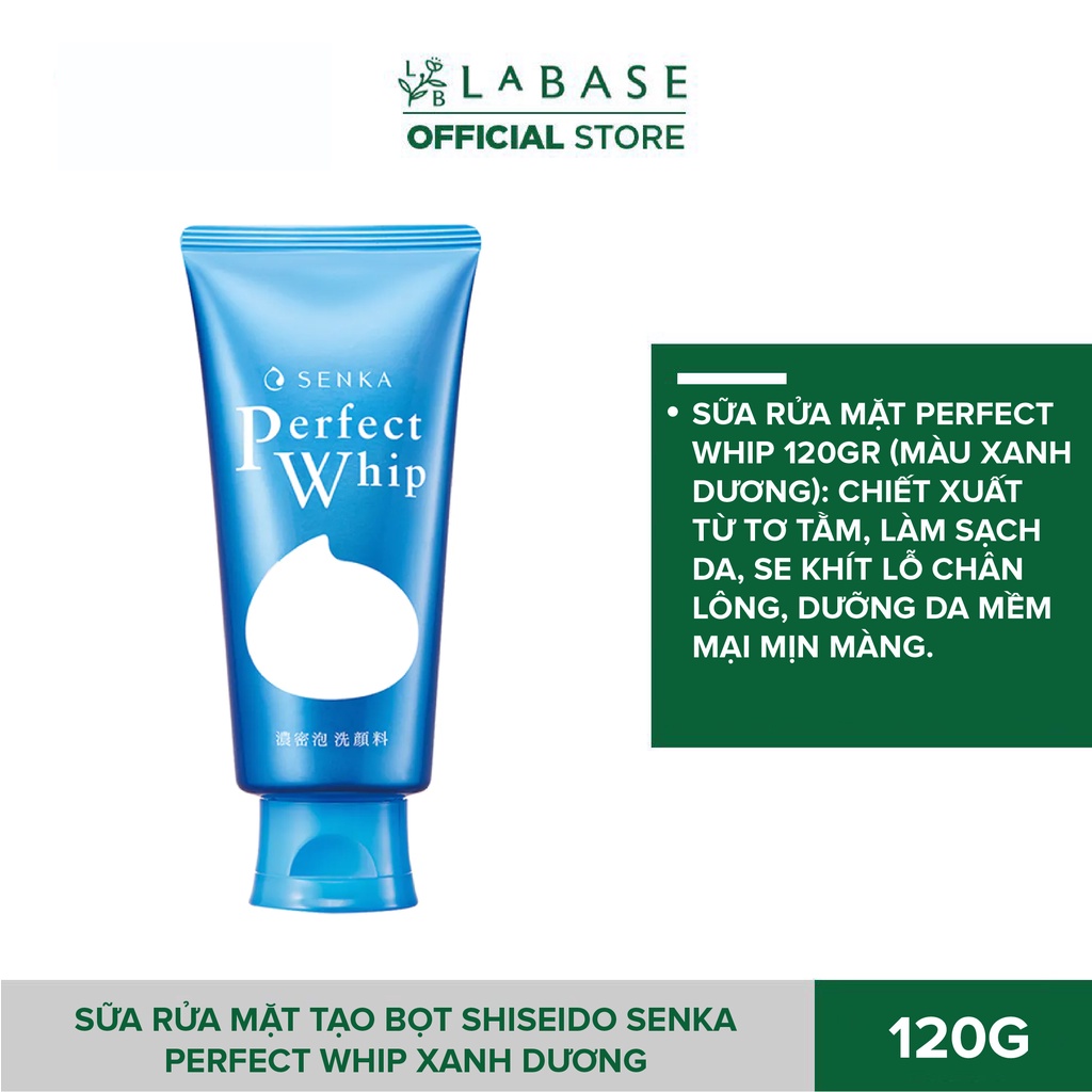 Sữa rửa mặt tạo bọt Shiseido Senka Perfect Whip Hồng/ Trắng/ Xanh dương/ Xanh Ngọc 100g - 120g