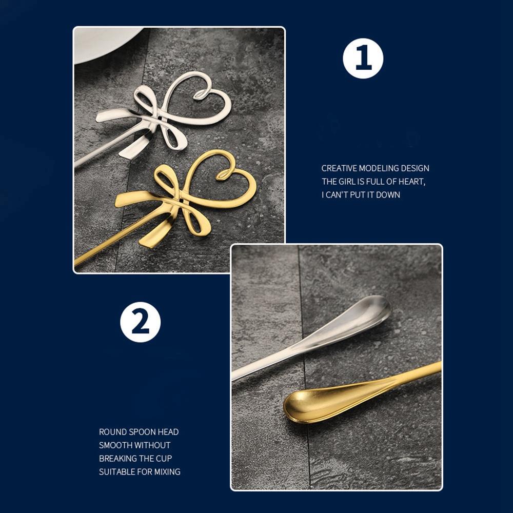 Muỗng Cà Phê Cán Dài Hình Trái Tim Nhiều Màu Sắc