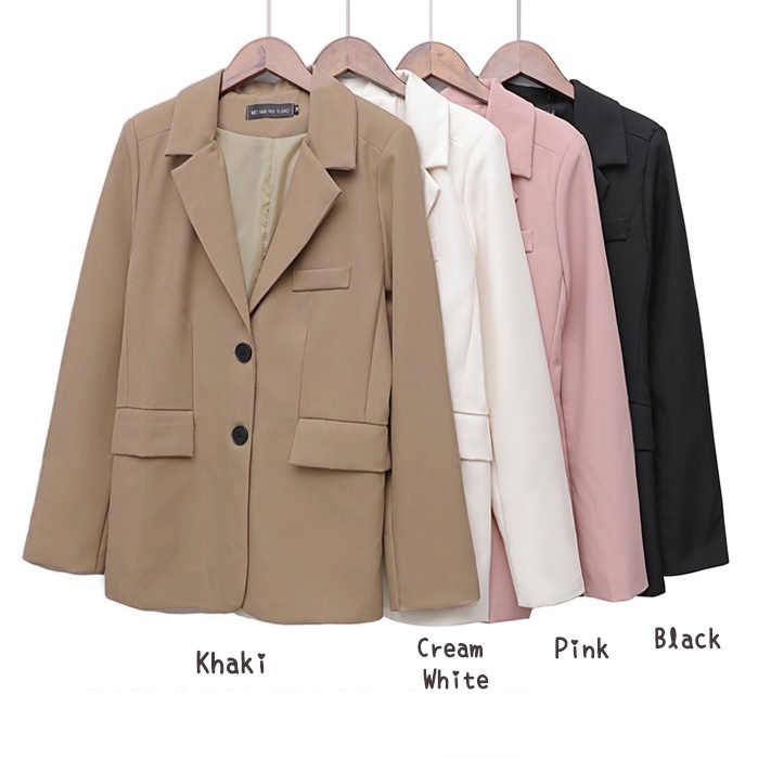Áo khoác blazer tay dài đơn giản thanh lịch cho nữ | BigBuy360 - bigbuy360.vn