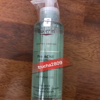 Gel Rửa Mặt Cho Da Dầu Mụn Eucerin ProAcne Solution Cleansing Gel 200ml