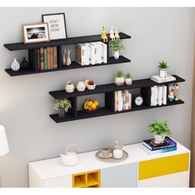 Bộ 2 Kệ gỗ treo tường ( hàng sẵn )