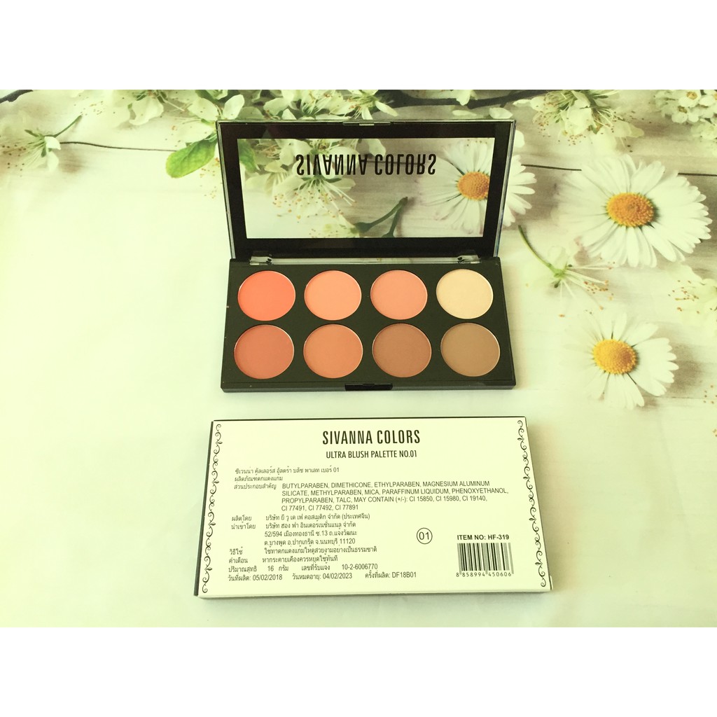 SÉT MÁ HỒNG VÀ TẠO KHỐI SIVANNA COLORS ULTRA BLUSH PALETTE. | BigBuy360 - bigbuy360.vn