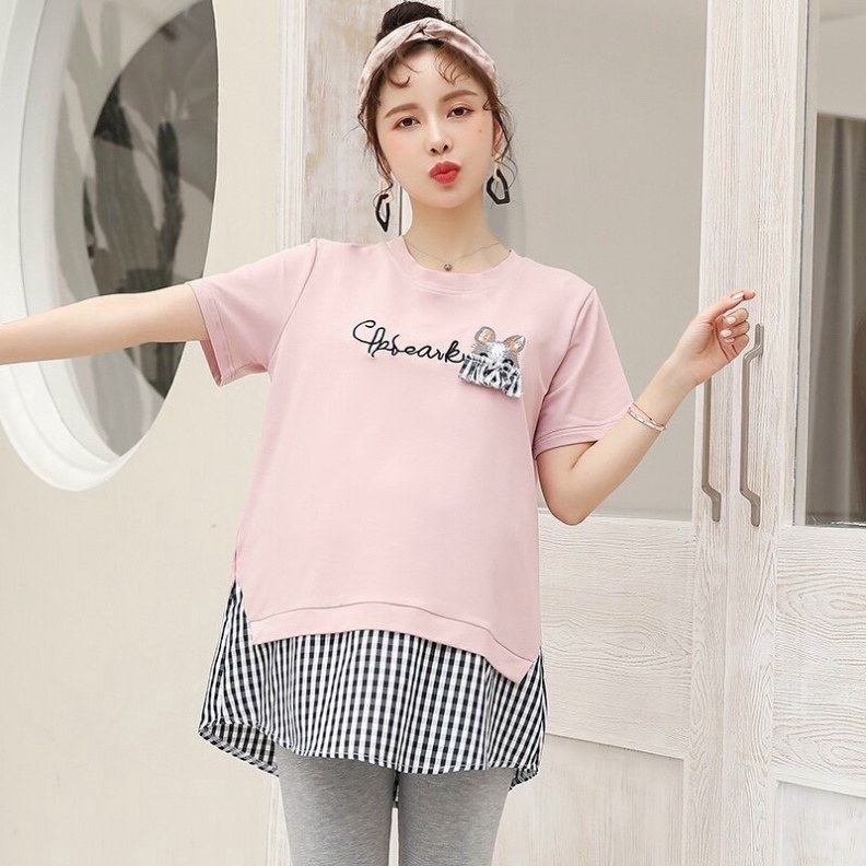 Áo Bầu công sở chất cotton phối vạt siêu xinh mặc đi làm đi chơi đều xinh - áo bầu xinh - Tổng k