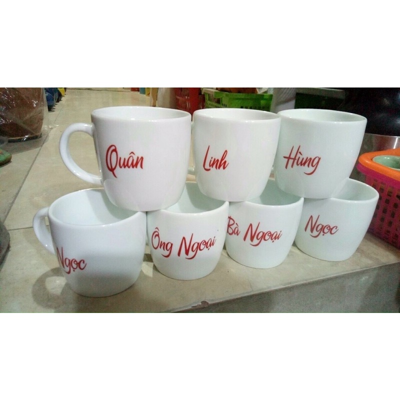 CỐC SỨ UỐNG NƯƠC BÁT TRÀNG IN TÊN THEO YÊU CẦU