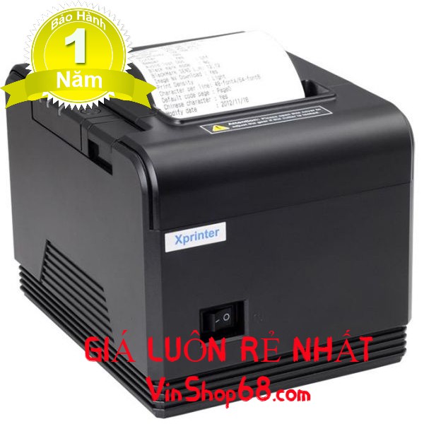 Máy in hóa đơn nhiệt Xprinter Q200 USB+LAN + Tặng 5 cuộn giấy kể cả khi đang giảm giá