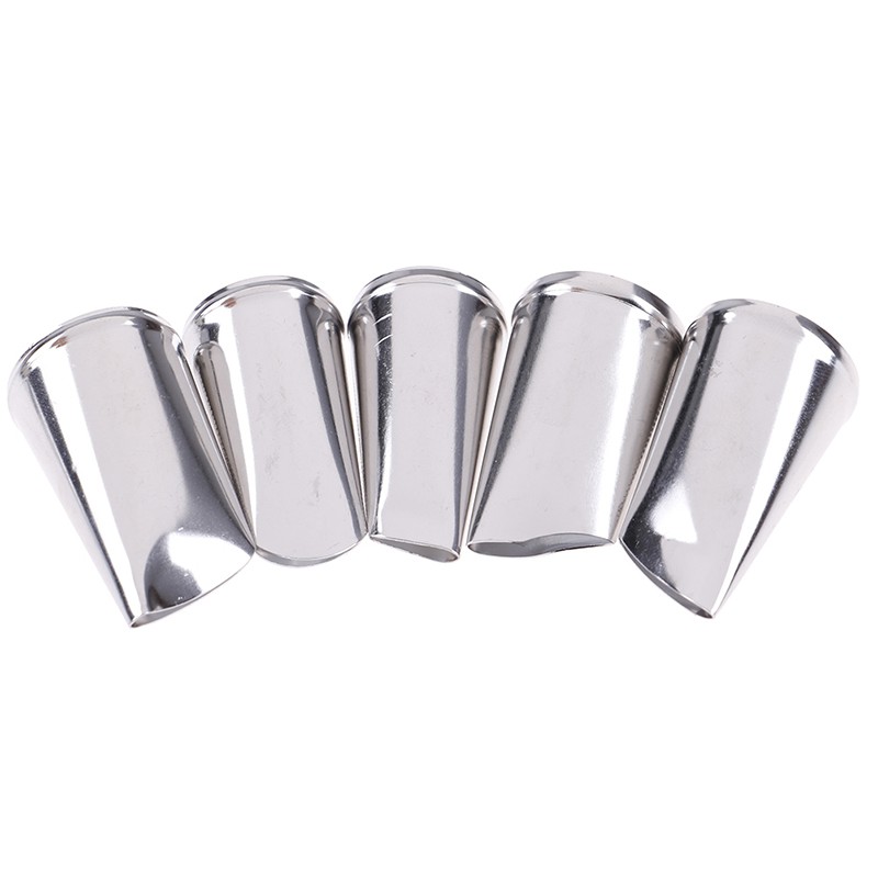 Bộ 5 Đuôi Bắt Bông Kem Hình Cánh Hoa Hồng Bằng Kim Loại