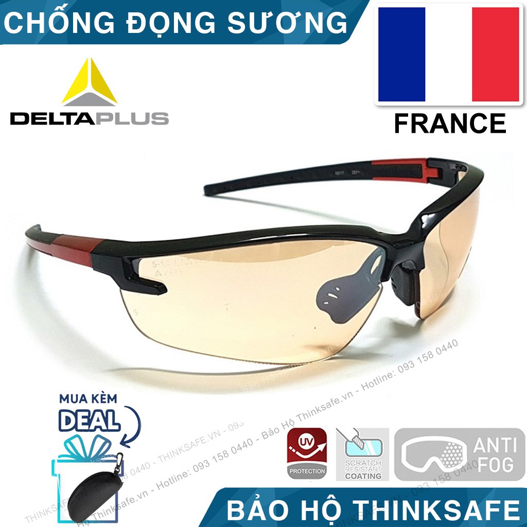 Kính bảo hộ Deltaplus Thinksafe, mắt kính trắng chống bụi, chống tia UV, bảo vệ mắt đa năng, đi đường, lao động - Fuji2