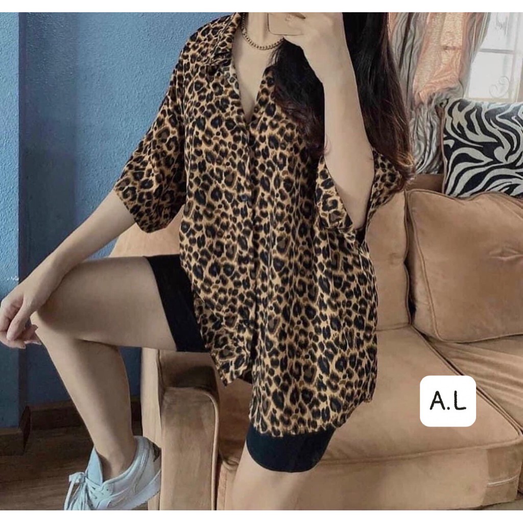 Áo sơ mi báo , sơ mi ngựa vằn tay lỡ, Sơ mi nữ tay lỡ hàng quảng châu | BigBuy360 - bigbuy360.vn