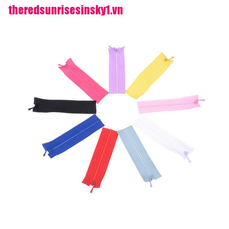 Set 5 dây kéo mini dùng để may áo quần dành cho búp bê