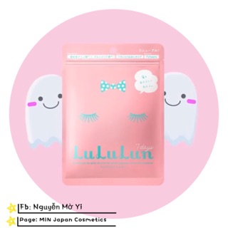 (Hàng sẵn) Mặt Nạ Lululun Màu Hồng Cấp Ẩm 7 miếng