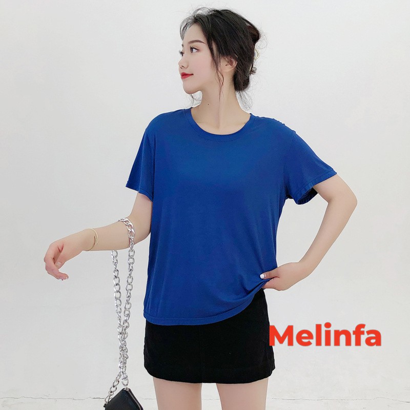 Áo thun nữ ngắn tay chất vải Modal (gỗ Sồi) mềm mại tự nhiên mát lạnh, áo phông nữ cộc tay mặc mùa hè mã A0249