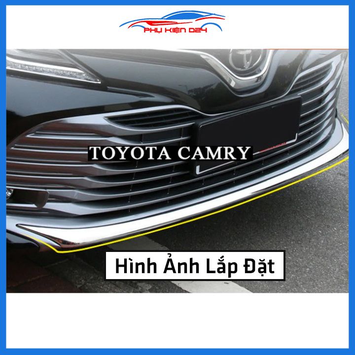 Ốp cản trước Camry 2019-2020 mạ crom trang trí chống trầy bảo vệ xe