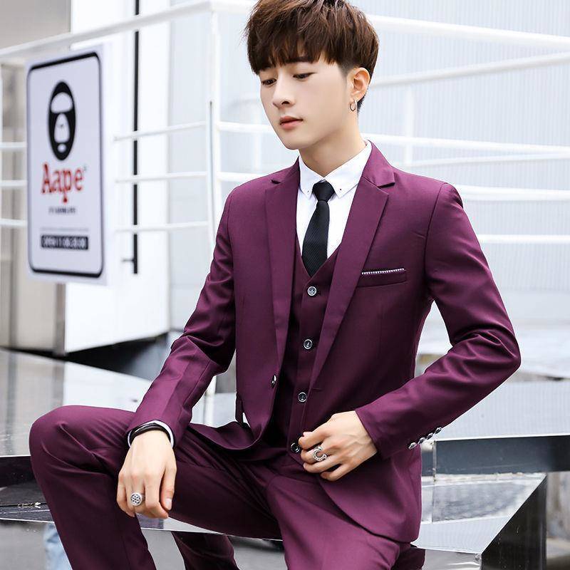 ※Áo vest nam ôm body màu đỏ đô※