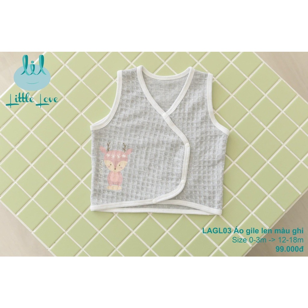 Áo gile len cho bé sơ sinh đến 18m little love