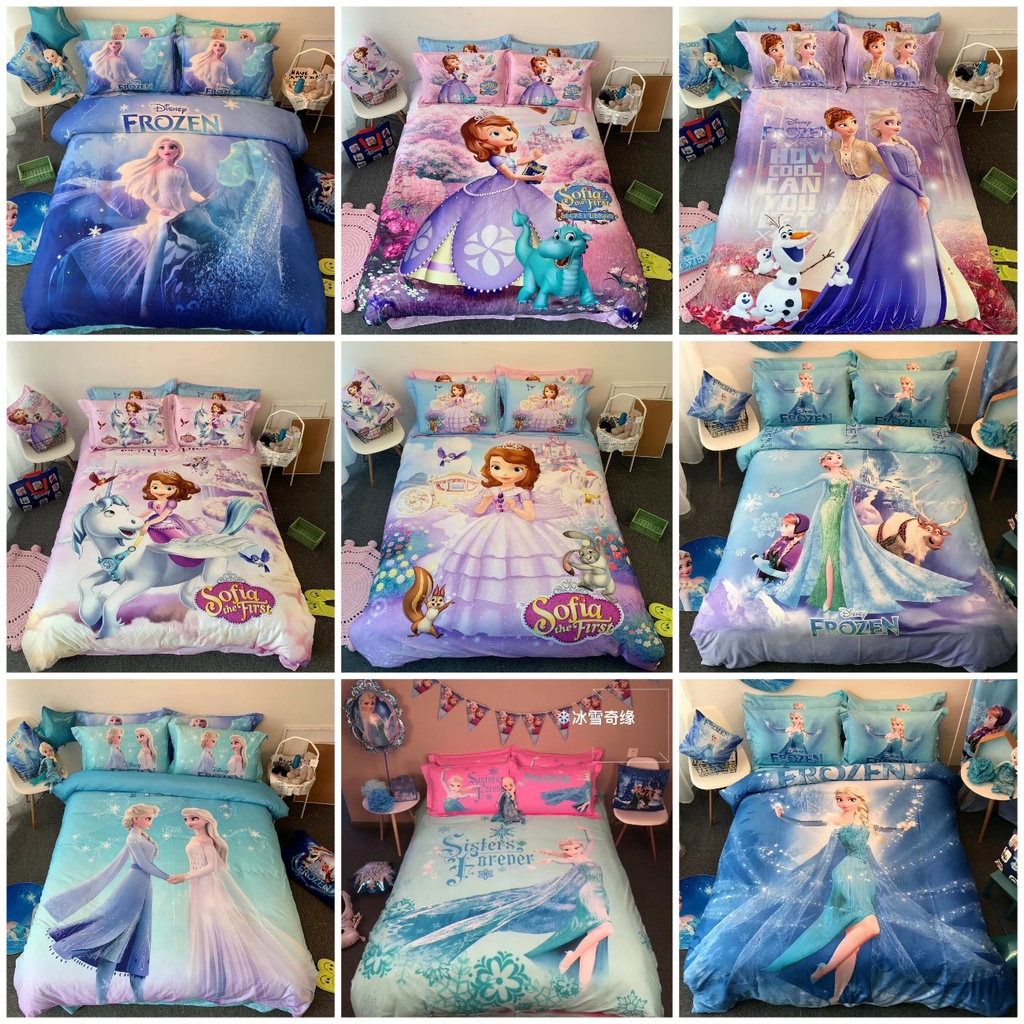 Bộ chăn ga gối Cotton DISNEY 5D Cho Bé Yêu Giá Rẻ